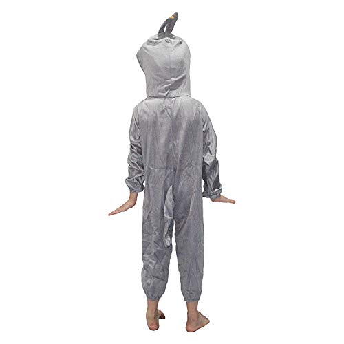 Image of Kaku Fancy Dresses Fleece Rabbit Bunny Cartoon Costume -Grey, 3-4 Years, For Boys & Girls