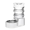 Rizzari automatic 7l pet waterergravity stainless steel water dispenser 100 bpa free large capacity water feeder for cats and medium and large sized dogs white7l  urban country home decor
