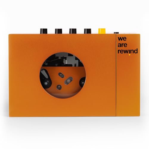 We are Rewind Reproductor de casetes portátil: grabadora de casetes con conexión Bluetooth, Altavoz o Auriculares, Cable de Audio de 3,5 mm