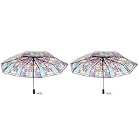 Retro Window Flower Pattern Umbrella Portable Opening Umbrella And Closing Travel B3t3 Automatic