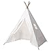 Takezuaa Weiß Kinder Tipi Zelt,Tipi Zelt für Kinder,Spielzelte für Mädchen und Jungen mit Tragetasche,faltbares Spielhaus für drinnen oder draußen,120 * 120 * 130cm Polyester Kinderzelt