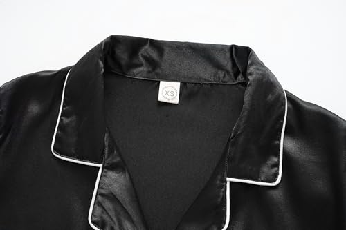 Unisex Kids Boys and Girls Pajama Sets Winter Long Sleeve Long Pants 2pcs Silky Sleepwear Button Down Loungewear2