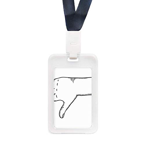 Pochette pour carte d'identité transparente étui mince anti-frottement motif minimaliste