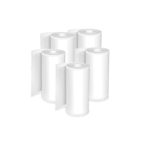 Image of Mini Thermal Printer Paper - 5 Rolls (3 Self-adhesive Sticker + 2 Thermal Paper Rolls, 57mm / 2.18 for Portable Wireless Printer, Labels, Photos, Crafts, Bpa-free Inkless Paper, White