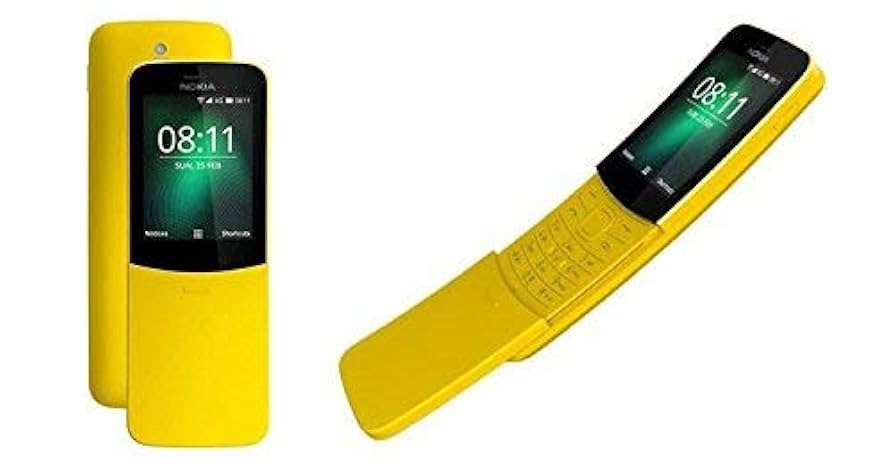 Nokia 8110 4G イエロー 海外sim使用可 Nokia 8110 Dual SIM 4GB 512MB 4G LTE - Yellow: Buy Online at