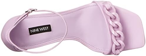 NINE WEST Women's MINDFUL3 Heeled Sandal, Pale Lilac, 6 | Image 4