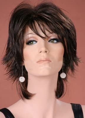 Forever YoungLadies Medium Tousled Layers Off Black with Copper Highlights Fashion Wig