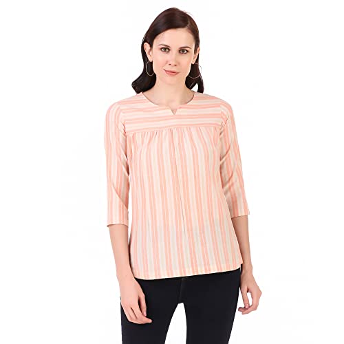 Image of ZUVINO Summer Cotton Tops for Women | Stylish Casual Tops for Jeans | Formal Tops for Women | Long Tops for Women | Trendy Tops for Plus Size Women | Basic Tops for Everyday Wear.