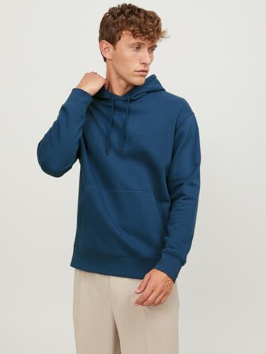 JACK & JONES Herren JJESTAR Basic Sweat Hood Kapuzenhoodie, Insignia Blue, XS – Ansicht 2