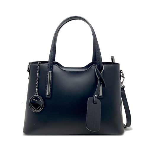 Borsa di grandezza media a mano made in italy realizzata in vera pelle