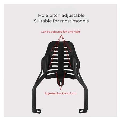 Porte-bagages arrière moto universel réglable support valise fer - 3