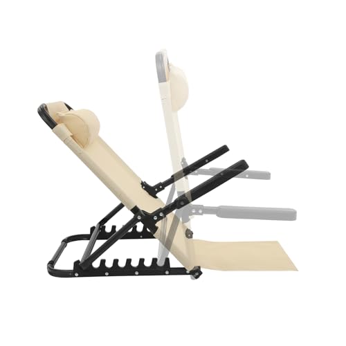 Lifting Bed Backrest, 40°-90° Adjustable Portable Foldable Backrest Support w/Armrest, Folding Sitting up Bed Rest Neck Lumbar Back Support for Elderly Patient Pregnant Women, 330lbs Capacity (Khaki)