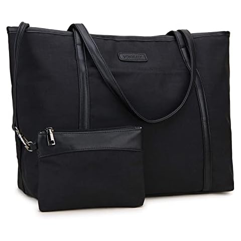 Laptop tote Bag, Water Resistant 15.6 Inch Laptop Bag for Women Large Durable Shoulder Book Bag for Work School with A Small Pouch Cover