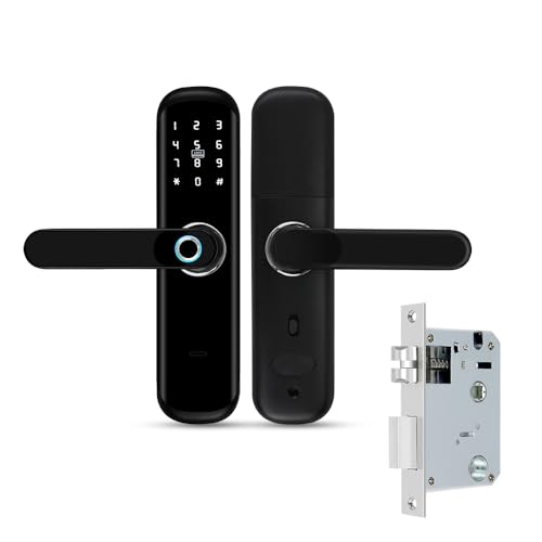 Tuya �X�}�[�g�h�A���b�N - �w��ƃL�[�p�b�h�̃h�A���b�N �n���h���t�� | Bluetooth�d�q�ق������b�N | �ƒ�A�A�p�[�g�A�I�t�B�X�ɍœK | �R���r�l�[�V�������b�N �d�q�f�b�h�{���g