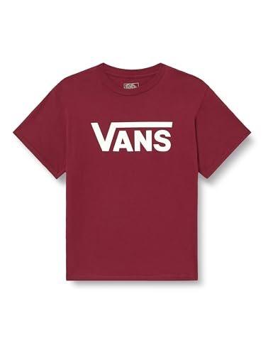 Vans Garçon Classic Drop V Crew Tee-b T-Shirt, Bordeaux Et Blanc, 12-14 Ans EU