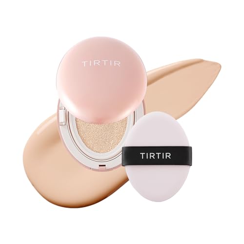 [*Mini Size*] TIRTIR All Cover Pink Cushion | Korean Cushion Foundation, (#15C Fair Porcelain, 0.15 Fl Oz)