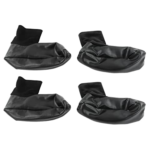 2 Pairs Muslim Socks, Comfortable Warm Plush Lining Thermal Khuffain Socks Leather Islamic Thermal Prayer Winter Socks for Mosque((Black Elastic Version )) Cover