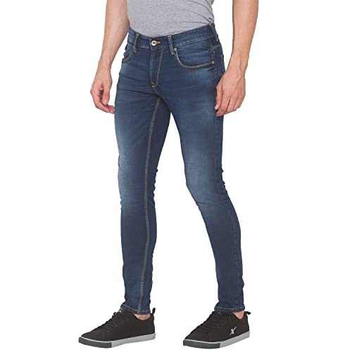 Image of spykar Men's Cotton Supper Skinny Low-Rise Jeans (SS-01BB-02)