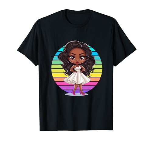 Melanin Black Queen Girl Magic Girls Black History Month T-Shirt