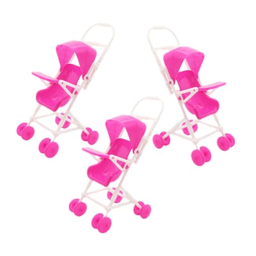 ibasenice 3 Stück Puppenwagen Modell aus Realistisches für Puppenhäuser Leicht und Kompakt Fördert Kreatives Langlebig und Stabil