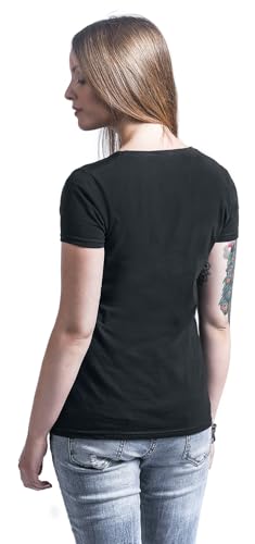 Nirvana Faded Faces Mujer Camiseta Negro M 100% algodón Vorne Bedruckt Regular