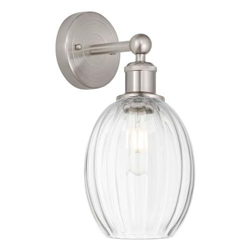 Innovations Lighting 616-1W-SN-G459-6CL Preston - 1 Light Bulb Shade Wall Sconce-13 Inch Tall and 6.25 Inch Wide
