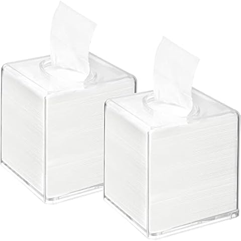 Yopay Clear Acrylic Tissue Dispenser Box Set Cover