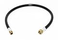 Flame King 32-inch Propane Thermo Plastic Hose Assembly, 3/8-inch ID, 3/8-inch MPT X 1/2-inch Female Flare, for RVs and Travel Trailers