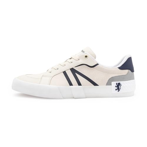 Image of Red Tape Men's Sneakers Off White Pu Round Toe Lace-Up Responsive Sole