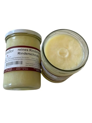 Rinderschmalz/Rindertalg/Rinderfett hausgemacht im Konservenglas (360gr)