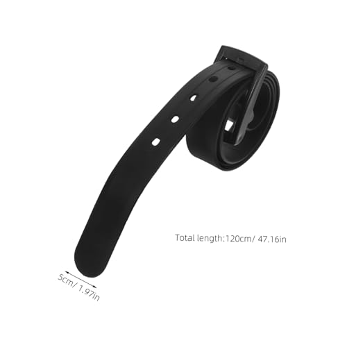 Unisex Adjustable Golf Rubber Belt with Comfortable Plastic Buckle for Casual Wear Lightweight and2