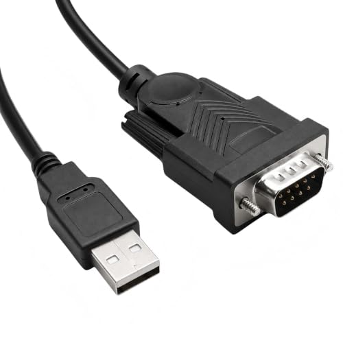 gaubss USB to Serial Adapter DB9 9-Pin Serial Connector VGA to USB Type-A to RS232 Converter Cable 1M