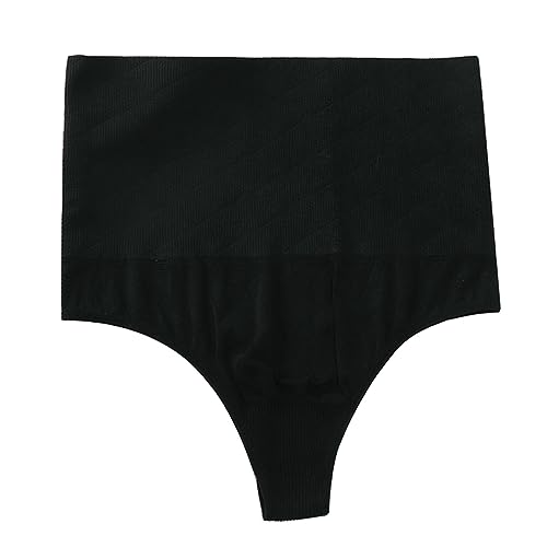 Genérico Bragas+Faja Tanga para Mujer sin Que moldea la Ropa Interior de la del Cuerpo de Las Bragas de la Correa Bragas+Fajas+𝐋evanta+Gluteos (Black, L)