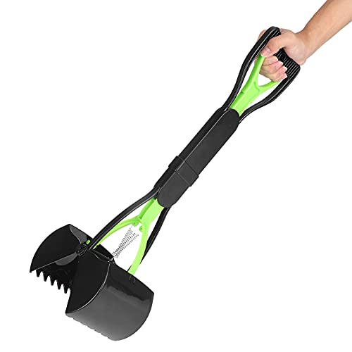 Image of Cocoarm Pooper Scooper with Long Handle, Jaw Poop Scoop for Large Dogs and Cats, Portable Pet Waste Picker, Green