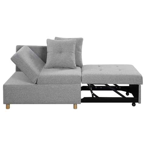 IVYHAVEN Folding Ottoman, Modern Sleeper Sofa Bed, 4-in-1 Function, Very Suitable for Ottoman, Chair, Sofa Bed, and Small Space Living as a Lounge Chair Cover