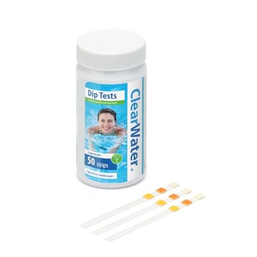 Clearwater Hot Tub, Pool and Spa Test Strips x 50-3 in 1 - Measures Chlorine, PH and Total Alkalinity