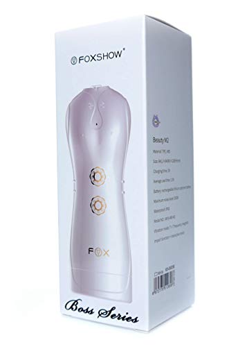 Foxshow - 63-00038 - Masturbateur - Vibromasseur et flash - USB - 7 fonctions / mode talc - Blanc