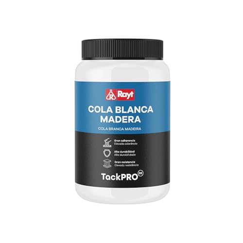 Rayt 429-09 Cola blanca standard múltiples usos: Madera, papel, cartón, cerámica y todo tipo de materiales porosos, 1kg