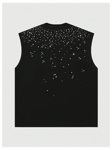 Verdusa Men's Glitter Rhinestone Tank Top Sleeveless Crew Neck Party Going Out Tops2