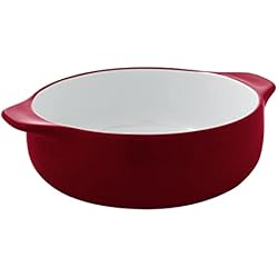Kitchenaid Cacerolas KitchenAid Cacerola redonda de gres vitrificado, 2 cuartos de galón, rojo