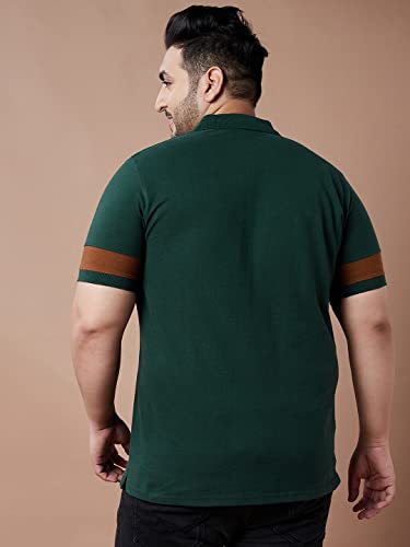 Image of Bigbanana Plus Size Men's Regular Fit Colorblock Polo Tshirt