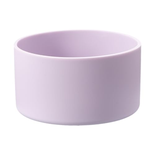 PATIKIL Botín de Silicona, 1 pieza Protector Inferior, Funda Protectora Antideslizante para Botella de Agua, Vaso de Viaje en Coche, Color Lila Claro