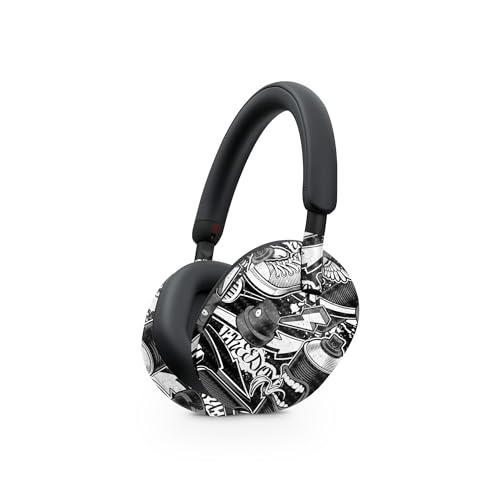Image of MightySkins Carbon Fiber Skin Compatible with Sony WH-1000XM5 Headphones - Mono Hip Hop | Protective, Durable, and Unique Vinyl Decal wrap Cover | Easy to Apply, Remove, and Change Styles