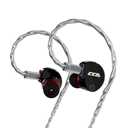 Image of CCA Phoenix in-Ear Monitor Headphones, Dual-Magnet Dynamic Driver IEM with HiFi Clear Sound & Deep Bass, Full-Metal Professional Gaming Earbuds for Musicians, Singers, and Audiophiles(3.5mm Plug)
