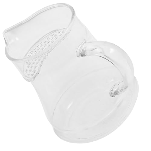 Garneck 耐熱ガラス製公道杯茶海ピッチャー 透明 茶器アクセサリー ティーサーバー 緑茶 紅茶対応 飲みやすいハンドル付き