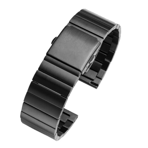 DNYXGDGSL Casio PROTREK Mountain Climbing Series PRW-60/PRW-70/PRW-50Y ステンレススチールメタルウォッチストラップ 23mm ブラックシルバーウォッチバンドに対応(B Black)
