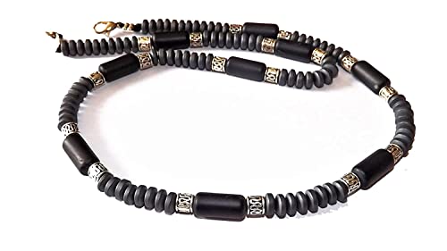 Mens Choker Necklace Onyx Necklace Mens Beaded Choker - Surfer necklace - men's jewelry - boys necklace, boys choker