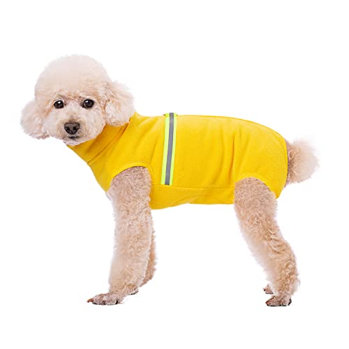 BT Bear Cosy Polar Fleece Coat for Dogs Full body Jacket, Dogs Onesie With D Ring, Zipper with Reflective Jumpsuit