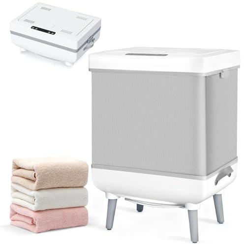 Towel Warmers for Bathroom, Foldable Hot Towel Warmer Bucket, Heat & Dry 2-in-1, Large...