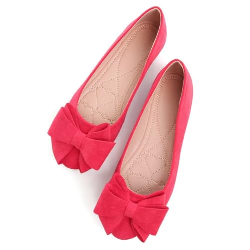 Image of TN TANGNEST Women Fashion Bowknot Flats Comfort Pointed Toe Dress Shoes